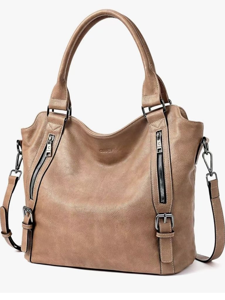 Cluci Purses For Women Vegan Leather Handbags Tote Purse Shoulder Bag